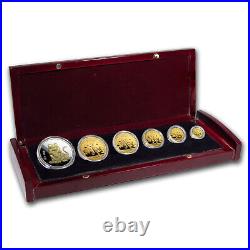 2010 China 6-Coin Gold Panda & Lunar Premium Tiger Set BU