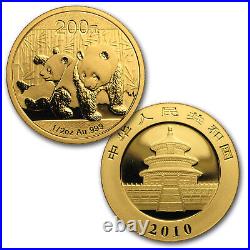 2010 China 6-Coin Gold Panda & Lunar Premium Tiger Set BU