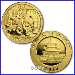 2010 China 6-Coin Gold Panda & Lunar Premium Tiger Set BU