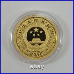 2010 Chinese Year of the Tiger Proof 1/10oz Gold & 1oz Silver Coin Set OGP & COA