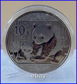 2011-2014 SILVER CHINA 1 OZ, 2015-2016 30-gram PANDA 6 COIN CONSECUTIVE YEAR SET