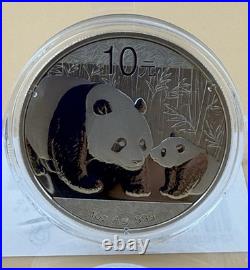 2011-2014 SILVER CHINA 1 OZ, 2015-2016 30-gram PANDA 6 COIN CONSECUTIVE YEAR SET