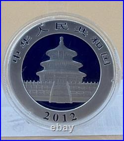 2011-2014 SILVER CHINA 1 OZ, 2015-2016 30-gram PANDA 6 COIN CONSECUTIVE YEAR SET