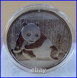 2011-2014 SILVER CHINA 1 OZ, 2015-2016 30-gram PANDA 6 COIN CONSECUTIVE YEAR SET