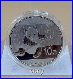 2011-2014 SILVER CHINA 1 OZ, 2015-2016 30-gram PANDA 6 COIN CONSECUTIVE YEAR SET
