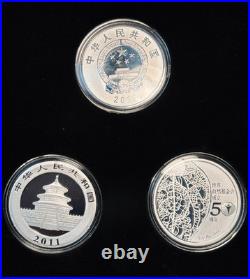 2011 50th Anniversary WWF World Wide Fund for Nature Silver 3 Coin Set