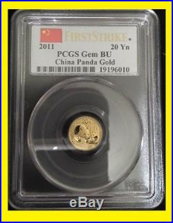 2011 China 1.9 Oz Gold Panda Prestige 6 Coins Set Pcgs First Strike Rare