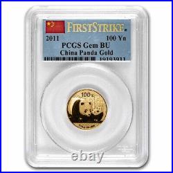 2011 China 5-Coin Gold Panda Prestige Set Gem BU PCGS (FS)
