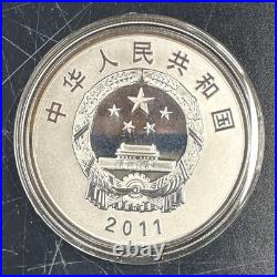 2011 China 50th Anniversary 3 Silver Coin Set COA