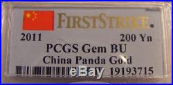 2011 China Gold Panda First Strike Set 5 Gold Coins All PCGS Gem BU