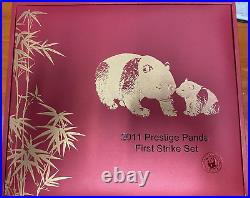 2011 China Gold Prestige Panda First Strike Set 1.90 Oz PCGS MS70 First Strike