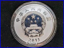 2011 China World Wildlife Fund 99.9% Silver Set 2 Coins & WWF Medal Mint Box COA