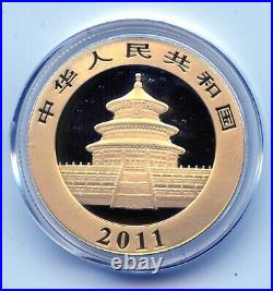 2011 China panda gold and Lunar premium set coin 1/2 Oz 200 Yn (scarce)