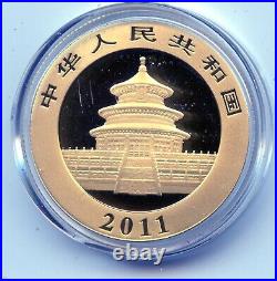 2011 China panda gold and Lunar premium set coin 1/2 Oz 200 Yn (scarce)