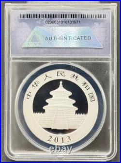 2012-2015 China 10 Yuan 1ozt. 999 Silver Panda ANACS MS 70 DCAM, 4 Coin Set