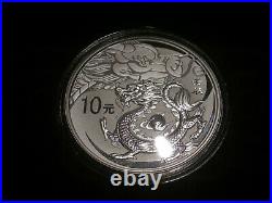 2012 China 2-COIN Year of the Dragon Silver Proof and Colorized Set
