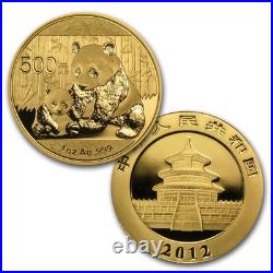 2012 China 6-Coin Gold Panda & Lunar Premium Dragon Set BU