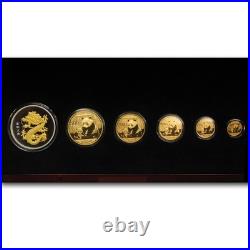 2012 China 6-Coin Gold Panda & Lunar Premium Dragon Set BU