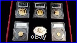 2012 China Chinese Prestige Gold Panda 6 Coin Set withOGP PCGS MS 69 First Strike