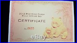 2012 China Chinese Prestige Gold Panda 6 Coin Set withOGP PCGS MS 69 First Strike