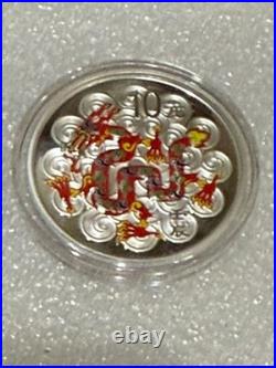 2012 China Ren Chen Dragon. 999 Gold & Silver Commemorative Coin Set OGP