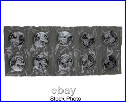 2012 China Singapore Inter. Coin Fair Panda 1 oz. 999 Silver Medal Sheet of 10