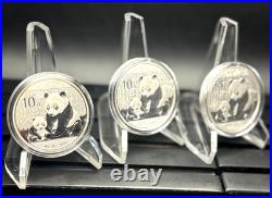 2012 Chinese Panda Silver Coins 1 oz BU? 3-Coin Collector Set