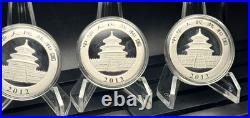 2012 Chinese Panda Silver Coins 1 oz BU? 3-Coin Collector Set
