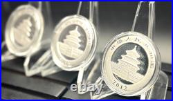 2012 Chinese Panda Silver Coins 1 oz BU? 3-Coin Collector Set