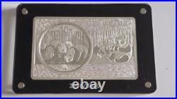 2013 30TH ANNIVERSARY OF CHINESE PANDA 3oz SILVER BAR & COIN SET WithBOX & COA