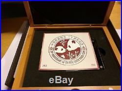 2013 30th Anniversary of Chinese Panda 3 oz Silver Coin Bar Set, with Box & COA