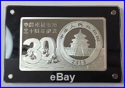 2013 China Panda 30th Anniversary of the China Panda Coin & Bar. 999 Silver Set