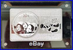 2013 China Panda Bar/Coin Set 3oz30th Anniversary COA+Box Rare Mint3000