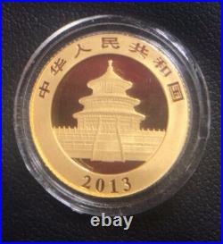 2013 Chinese Gold Panda 5 Coin Uncirculated Set in Green Box, Low Mintage Set 2013 Chinese Gold Panda 5 Coin Uncirculated Set in Green Box, Low Mintage Set