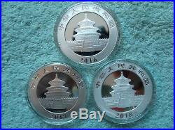 2013 to 2018 Chinese Silver Panda 10 Yuan BU (Set of 6 Coins)
