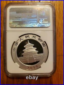 2014 Early Release Silver Panda Set Of Four NGC MS69