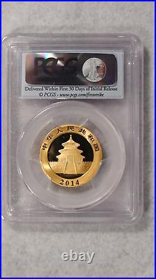 2014 Pcgs Ms70 Gold China Perfect 5 Coin Panda Set With Coa & Original Packaging