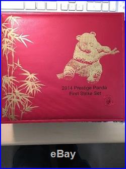 2014 Prestige panda First Strike 6 coin set 1.9oz pure gold