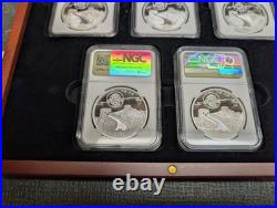 2015-2019 1-oz Silver Moon Festival Panda 5-pc Legacy Set NGC PF 70 ULTRA CAMEO