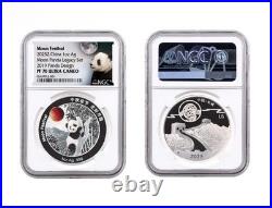 2015-2019 1oz Each, Silver Moon Festival Panda 5-pc Legacy Proof Set NGC PF70UC