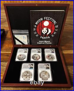 2015-2019 Moon Festival Panda 5- Piece Legacy Proof Set NGC PF70UC Silver