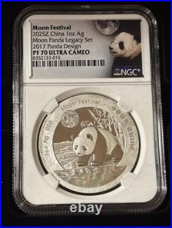 2015-2019 Moon Festival Panda 5- Piece Legacy Proof Set NGC PF70UC Silver