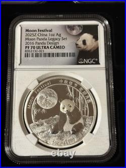 2015-2019 Moon Festival Panda 5- Piece Legacy Proof Set NGC PF70UC Silver