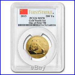 2015 China 5-Coin Gold Panda Prestige Set MS-70 PCGS (FS) SKU#167372