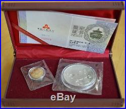 2015 China Year Of Goat Gold and Silver Coin Set With Original Box & COA