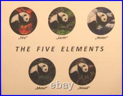 2016 10 Yuan SILVER PANDA Elements Earth, Fire, Water, Metal, Wood 5 Coin Set