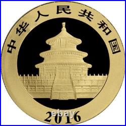 2016 China Gold Panda 5-Coin Set (30g, 15g, 8g, 3g, 1g) Sealed BU Complete Set