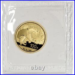 2016 China Gold Panda 5-Coin Set (30g, 15g, 8g, 3g, 1g) Sealed BU Complete Set