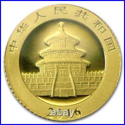 2016 China Gold Panda 5-Coin Set (30g, 15g, 8g, 3g, 1g) Sealed BU Complete Set