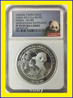 2016 China Smithsonian Gold&silver Panda 5 Coins Set Ngc Pf 70 Uc